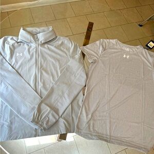 Size Medium Under Armour bundle Jacket and shirt grey